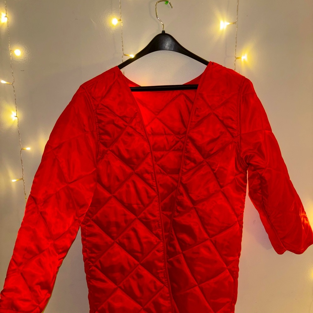 Isaac Mizrahi Red Puffer Fashion Jacket